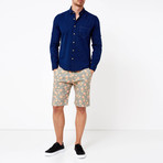 Ethan Button-Up Shirt // Navy Blue (S)