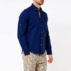 Ethan Button-Up Shirt // Navy Blue (S)