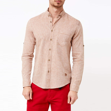 Ethan Button-Up Shirt // Soft Brown (S)