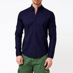 Beck Button-Up Shirt // Navy Blue (L)