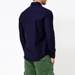 Beck Button-Up Shirt // Navy Blue (L)