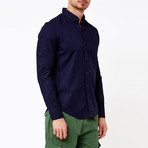 Beck Button-Up Shirt // Navy Blue (L)