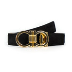 Double Gancio Suede Belt // Gold (40" Waist // 100 cm)