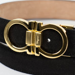 Double Gancio Suede Belt // Gold (40" Waist // 100 cm)