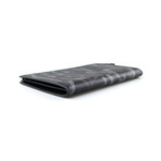 Printed Calfskin Pouch // Black + Gray // Large