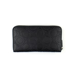 Gancio Print Zip Around Wallet // Black