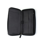 Gancio Print Zip Around Wallet // Black