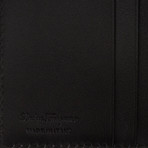 Zigzag Calfskin + Suede Patchwork Breast Pocket Wallet