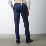 Slim Fit 3-Piece Suit // Blue Check (US: 40R)