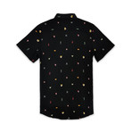 Crossbones Print Woven Shirt // Black (L)