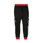 Vines Track Pants // Black + Red (2XL)