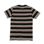 Bones + Roses Stripe Tee // Black (XS)