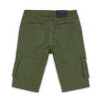Trenton Cargo Moto Shorts // Green (40)