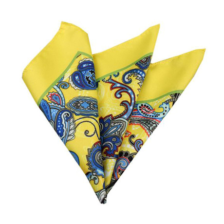 Silk Handkerchief + Gift Box // Yellow + Blue + Red