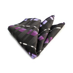 Silk Handkerchief + Gift Box // Violet + Purple Checkered