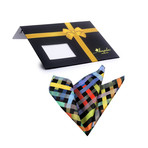 Checkered Silk Handkerchief + Gift Box // Multicolored