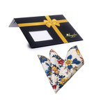 Floral Silk Handkerchief + Gift Box // Multicolor + White