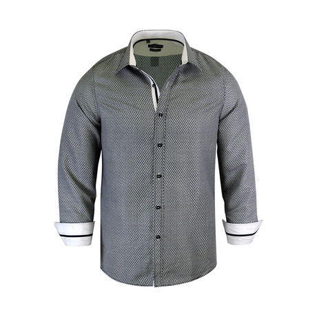 Thompson Modern Fit Long-Sleeve Dress Shirt // Black (S)