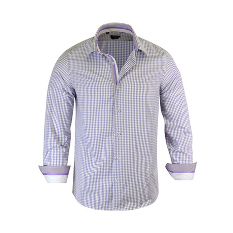Gregory Modern Fit Long-Sleeve Dress Shirt // Purple (S)