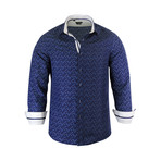 Gerald Modern Fit Long-Sleeve Dress Shirt // Navy (3XL)