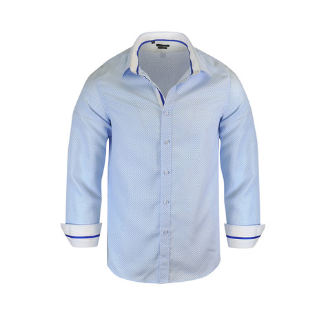 Edison Modern Fit Long-Sleeve Dress Shirt // Blue (S)