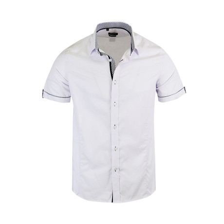 John Modern Fit Short-Sleeve Dress Shirt // White (S)