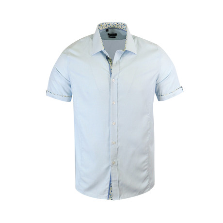 Daryll Modern Fit Short-Sleeve Dress Shirt // Turquoise (S)