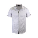 Adam Modern Fit Short-Sleeve Dress Shirt // Grey (M)