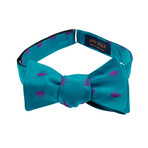 Frog Bowtie // Double Sided Purple + Turquoise