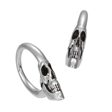 Skull Key Ring // Antique Silver