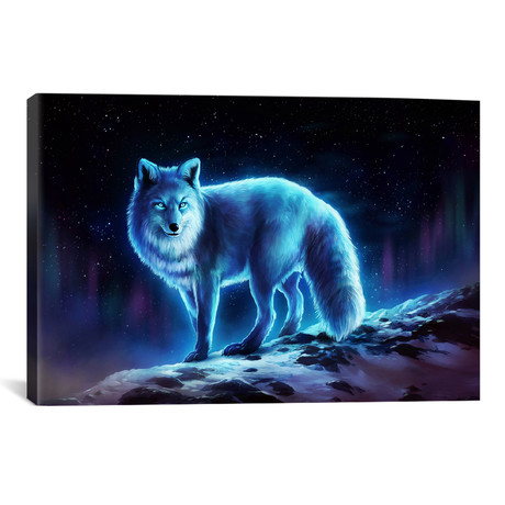 Ice Fox // JoJoesArt (26"W x 18"H x 0.75"D)