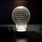 3D Lamp // Bulb (Wood)