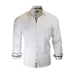 James Modern Fit Long-Sleeve Dress Shirt // White (L)