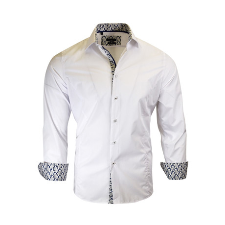 Ian Modern Fit Long-Sleeve Dress Shirt // White (S)