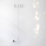White + White Digital LED Clock // White Edition (10M Cord)