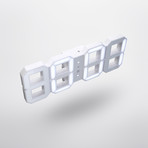 White + White Digital LED Clock // White Edition