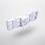 White + White Digital LED Clock // White Edition (10M Cord)