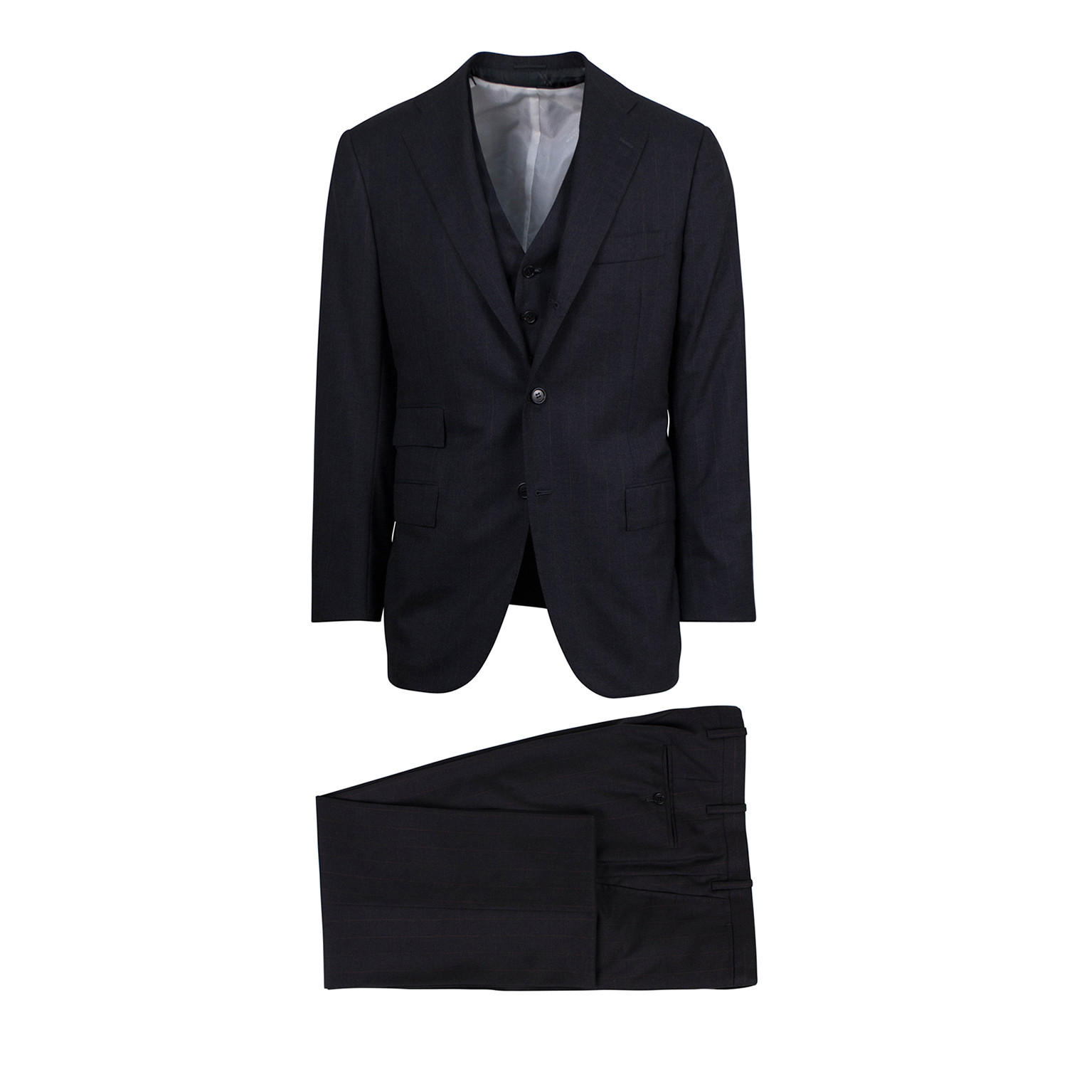 Kiton // 14 Micron Super 180s Wool 3 Piece Suit // Gray (Euro: 48S ...