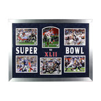 NY Giants Super Bowl XLII Replica Ring Framed Collage + 6 Signed Photos