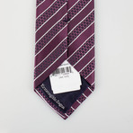 Ermenegildo Zegna // Striped Silk Neck Tie // Tyrian Purple