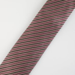 Ermenegildo Zegna // Striped Silk Tie // Brown + Pink