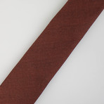 Ermenegildo Zegna // Herringbone Cashmere Blend Tie // Reddish Brown