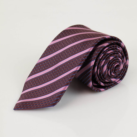 Ermenegildo Zegna // Striped Silk Tie // Purple