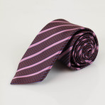 Ermenegildo Zegna // Striped Silk Tie // Purple