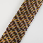 Ermenegildo Zegna // Striped Silk Tie // Lion Brown