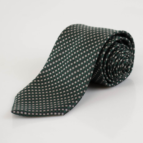 Ermenegildo Zegna // Floral Silk Neck Tie // Green