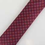 Ermenegildo Zegna // Patterned Silk Neck Tie // Burgundy