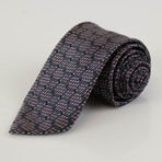 Ermenegildo Zegna // Patterned Silk Neck Tie // Black + Red