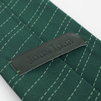 John Lobb // Winston Striped Twin-Stitch Silk Tie
