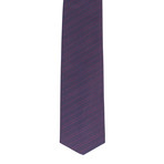John Lobb // Striped Twinstitch Silk Tie // Purple